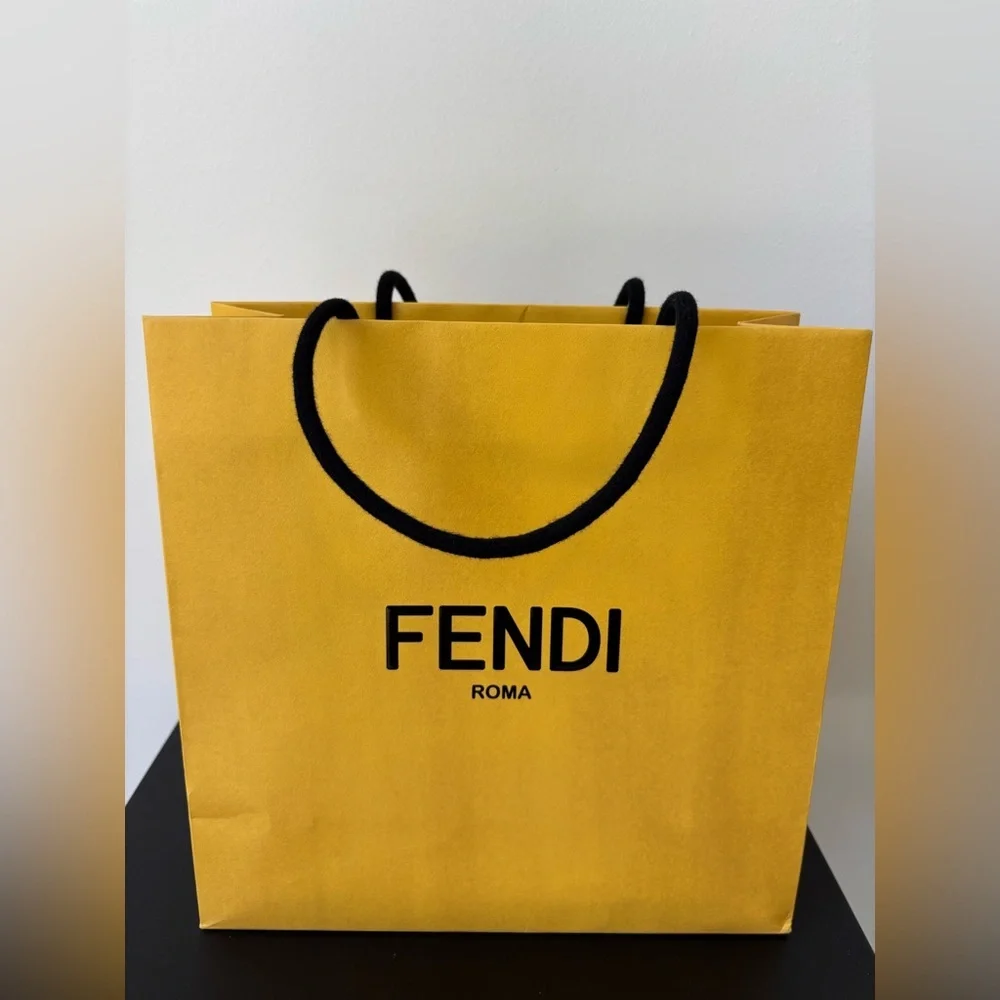 Fendi Yellow Shopping Bag